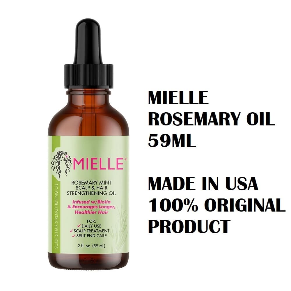 MIELLE Rosemary Mint Scalp & Hair Strengthening Oil 59ml Made In USA